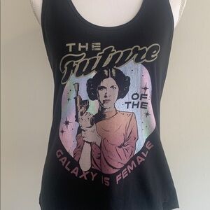 Star Wars “The Future Of The Galaxy Is Female” Black Tank Top, Sz M